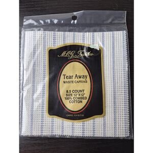 New MCG Textiles Cross Stitch Waste Canvas Fabric 8.5 Count, 12" x 12" Cotton